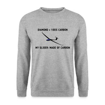 Tshirt Glider Glisse Cadeau - Sweat-shirt Unisexe - gris chiné - Devant - Alina (178cm) & Michal (187cm)