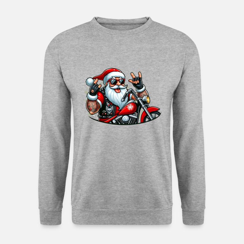 Santa Fun 7 - Unisex Pullover - Weißgrau meliert