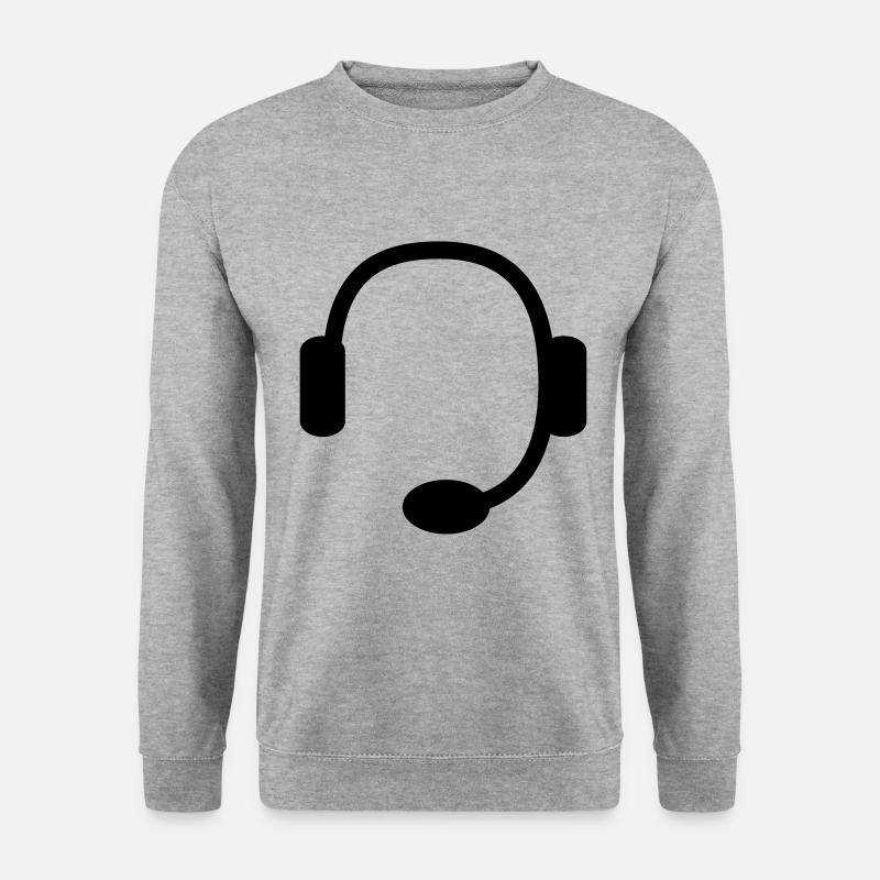 headset - Unisex Sweatshirt - salt & pepper
