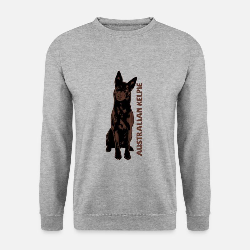 Australian Kelpie - Unisex Pullover - Weißgrau meliert