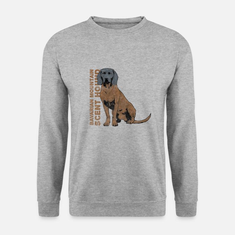 Bayerischer Gebirgsschweißhund - Unisex Pullover - Weißgrau meliert