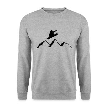 Snowboarders - Sweat-shirt Unisexe - gris chiné - Devant - Alina (178cm) & Michal (187cm)