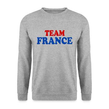 France - Unisex Sweatshirt - salt & pepper - Front - Alina (178cm) & Michal (187cm)
