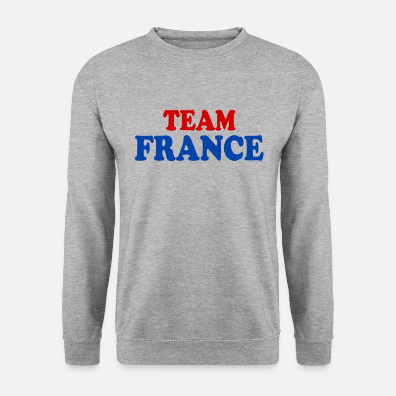 Frankreich - Unisex Pullover - Weißgrau meliert