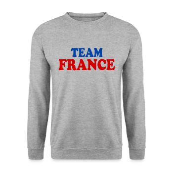 France - Unisex Sweatshirt - salt & pepper - Front - Alina (178cm) & Michal (187cm)