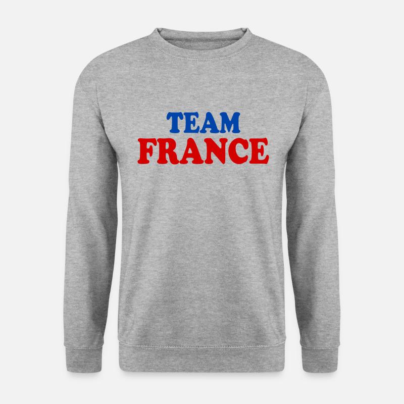 Frankreich - Unisex Pullover - Weißgrau meliert