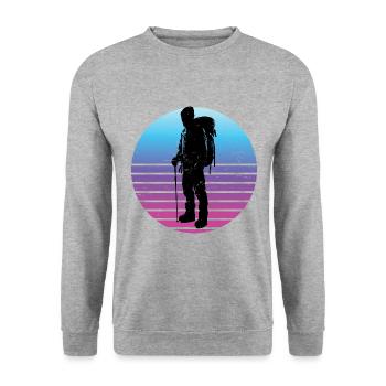 Grimpeur de bloc Grimpeur Homme Escalade - Sweat-shirt Unisexe - gris chiné - Devant - Alina (178cm) & Michal (187cm)