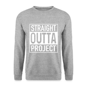 Projet OUTTA direct - Sweat-shirt Unisexe - gris chiné - Devant - Alina (178cm) & Michal (187cm)