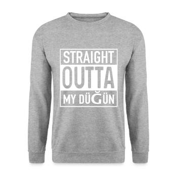 Tout droit OUTTA Dügün - Sweat-shirt Unisexe - gris chiné - Devant - Alina (178cm) & Michal (187cm)
