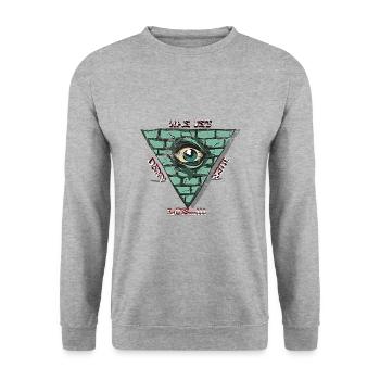 Que se passe-t-il! - Sweat-shirt Unisexe - gris chiné - Devant - Alina (178cm) & Michal (187cm)