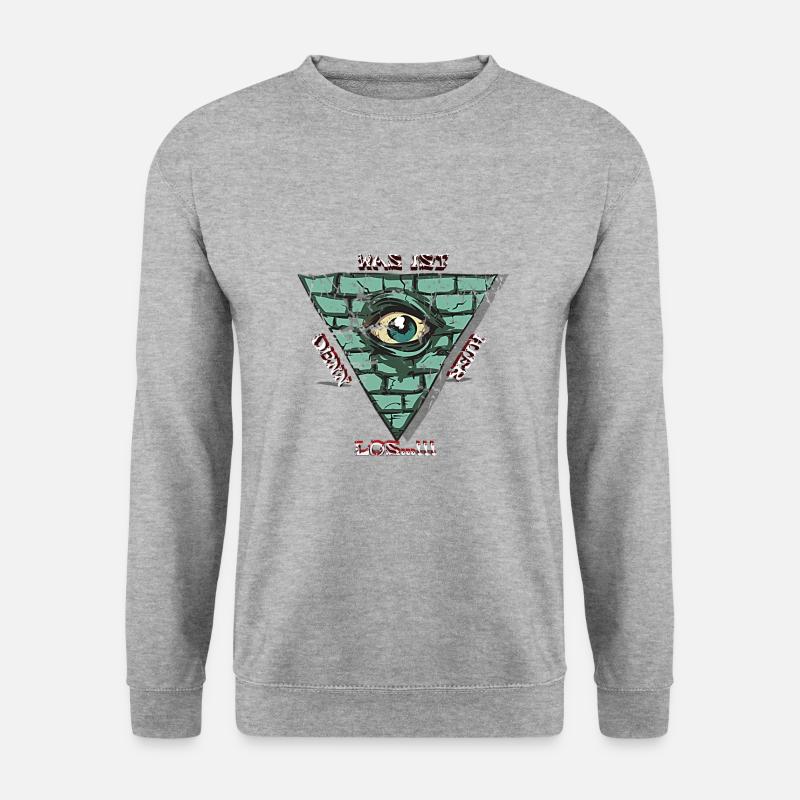 Was los! - Unisex Pullover - Weißgrau meliert