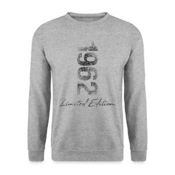 Anniversaire 1962 Édition Limitée Cadeau Occasion Cool - Sweat-shirt Unisexe - gris chiné - Devant - Alina (178cm) & Michal (187cm)