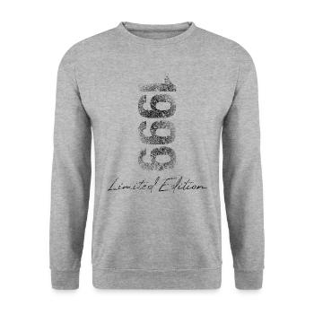 Geburtstag 1999 Limited Edition Geschenk Used Cool - Unisex Pullover - Weißgrau meliert - Vorne - Alina (178cm) & Michal (187cm)