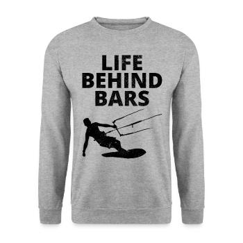 Kitesurfen Kitesurfen Kiteboarding Kiteboarder - Unisex Pullover - Weißgrau meliert - Vorne - Alina (178cm) & Michal (187cm)