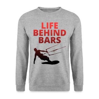 Kitesurfen Kitesurfen Kiteboarding Kiteboarder - Unisex Pullover - Weißgrau meliert - Vorne - Alina (178cm) & Michal (187cm)