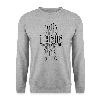 Anniversaire 1936 Gaming Limited Edition Gamer - Sweat-shirt Unisexe - gris chiné - Devant - Alina (178cm) & Michal (187cm)