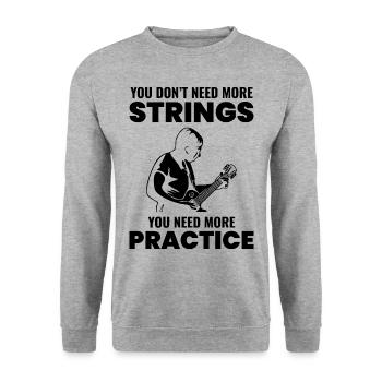 Bass Gitarre Musik Musiker Bassist Gitarrist - Unisex Pullover - Weißgrau meliert - Vorne - Alina (178cm) & Michal (187cm)