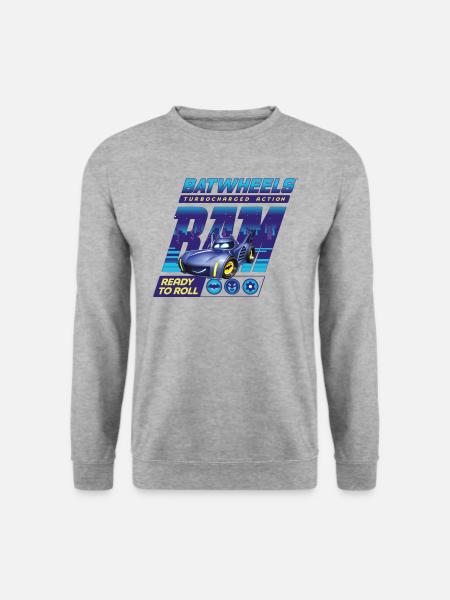 Batwheels Bam Mit Spruch Ready To Roll - Unisex Pullover - Weißgrau meliert
