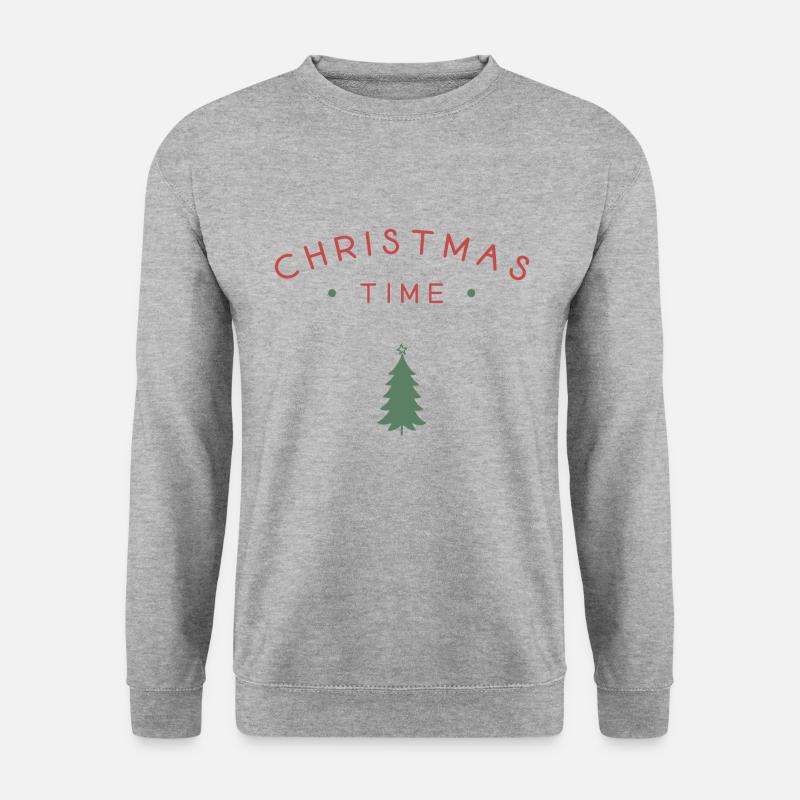 Weihnachtszeit - Unisex Pullover - Weißgrau meliert