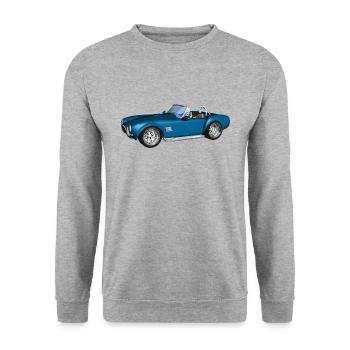 Sportwagen, Rennwagen, Classic Car, cabriolette - Unisex Pullover - Weißgrau meliert - Vorne - Alina (178cm) & Michal (187cm)