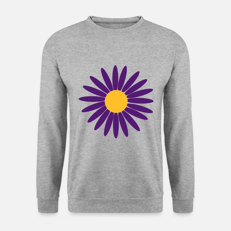 lila blume - Unisex Pullover - Weißgrau meliert