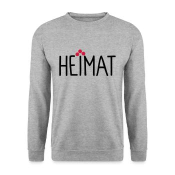 Heimat - Unisex Pullover - Weißgrau meliert - Vorne - Alina (178cm) & Michal (187cm)