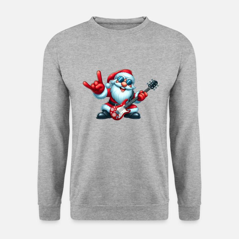 Santa Rock 5 - Unisex Pullover - Weißgrau meliert