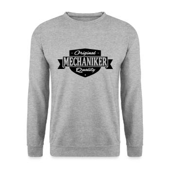 mechaniker - Unisex Pullover - Weißgrau meliert - Vorne - Alina (178cm) & Michal (187cm)