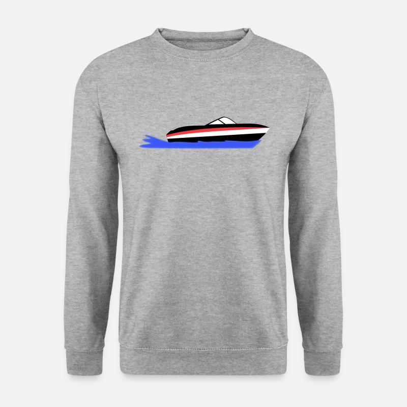 Boot - Unisex Pullover - Weißgrau meliert
