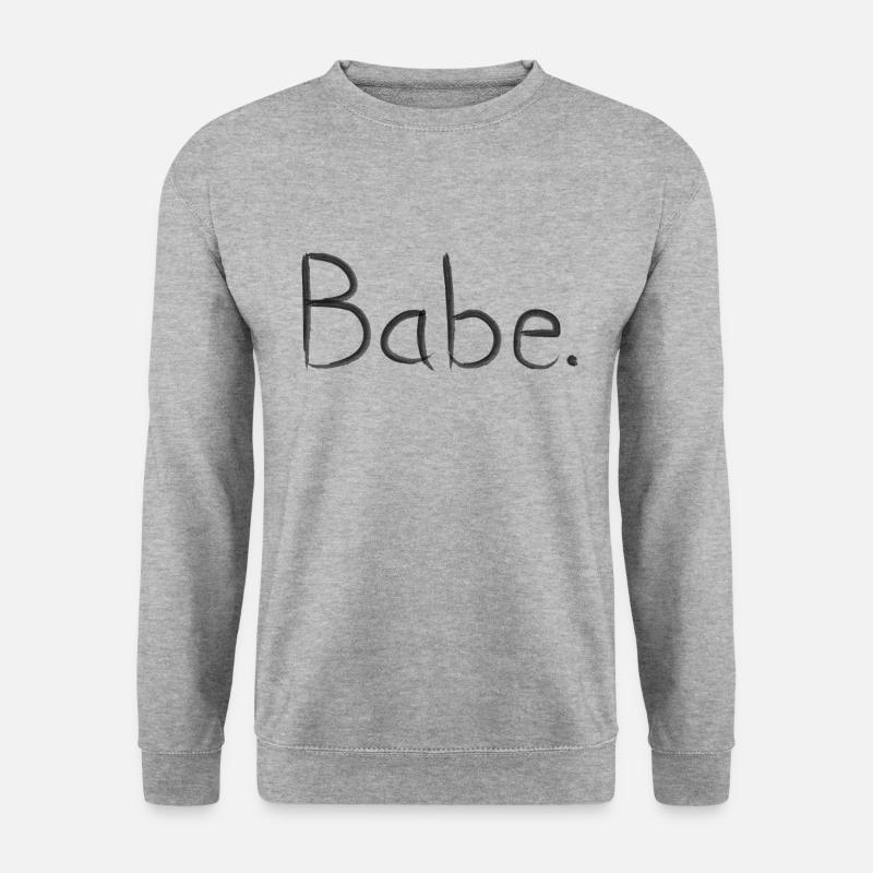BABE - Unisex Pullover - Weißgrau meliert