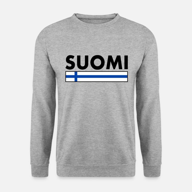 Suomi - Unisex Pullover - Weißgrau meliert