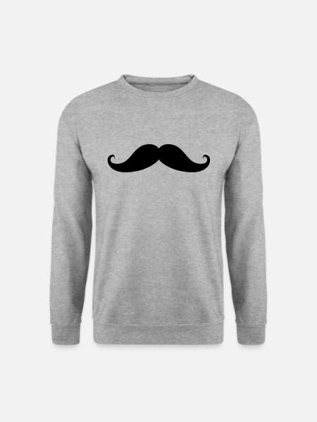 moustache - Sweat-shirt Unisexe - gris chiné