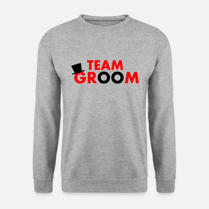Team groom - Unisex Pullover - Weißgrau meliert