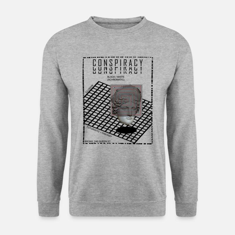 Plakat - Unisex Pullover - Weißgrau meliert