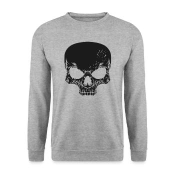 Crâne crâne crâne - Sweat-shirt Unisexe - gris chiné - Devant - Alina (178cm) & Michal (187cm)