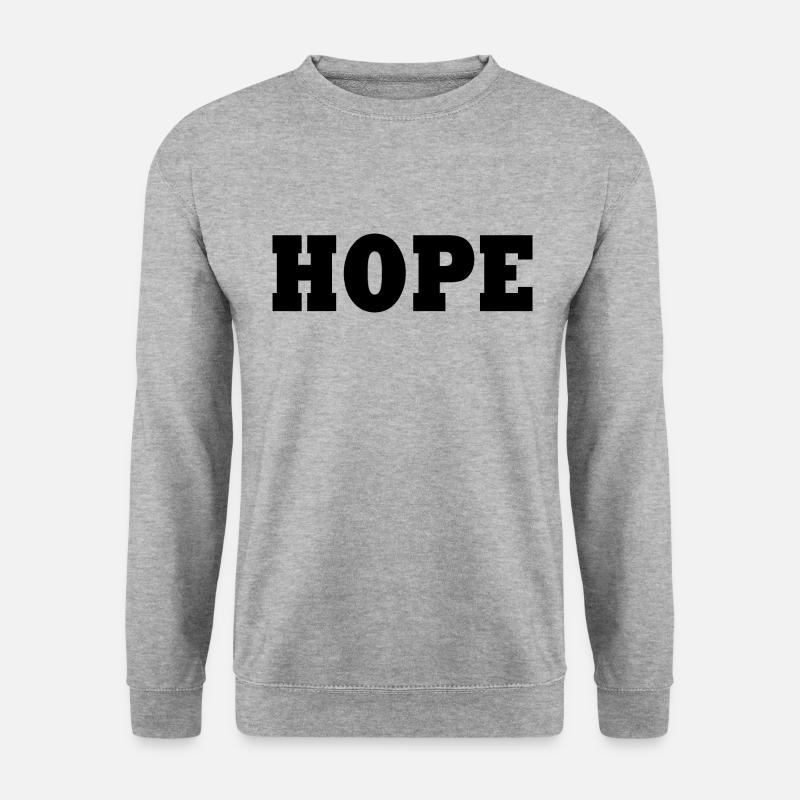 Hope - Unisex Pullover - Weißgrau meliert