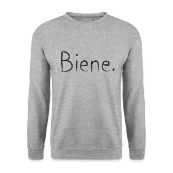 BEE - Unisex Sweatshirt - salt & pepper - Front - Alina (178cm) & Michal (187cm)
