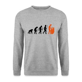 Evolution Techno - Sweat-shirt Unisexe - gris chiné - Devant - Alina (178cm) & Michal (187cm)