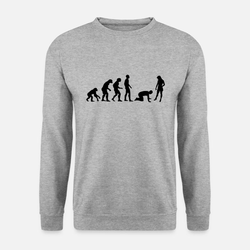 Evolution man - Unisex Sweatshirt - salt & pepper