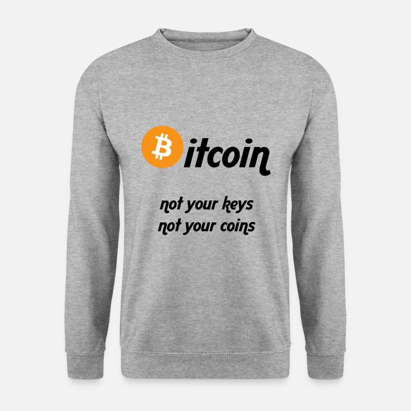 Bitcoin - Unisex Pullover - Weißgrau meliert
