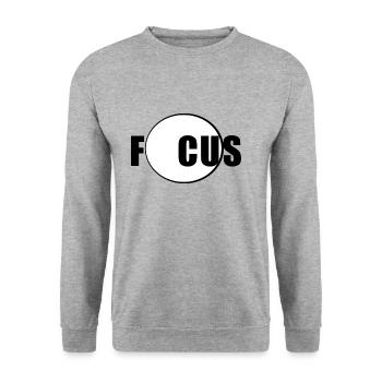 Focus Ästhetik ästhetisch Geschenk - Unisex Pullover - Weißgrau meliert - Vorne - Alina (178cm) & Michal (187cm)