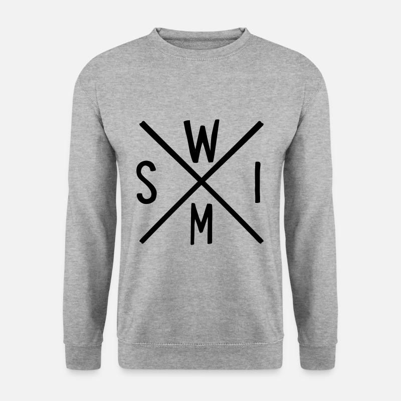 swimhipsterkreuz - Unisex Pullover - Weißgrau meliert