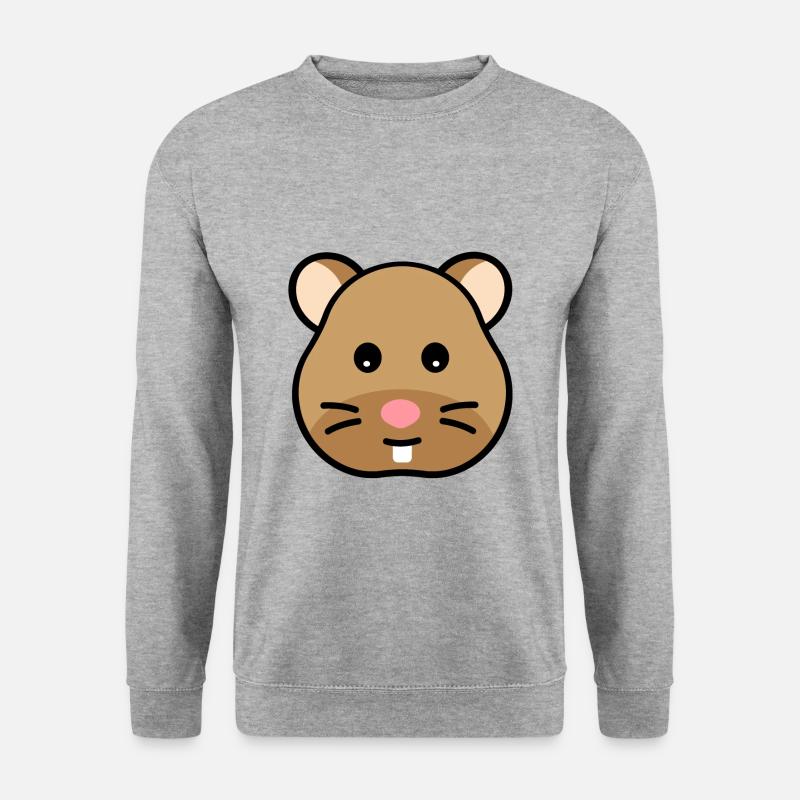 HAMSTER - Unisex Pullover - Weißgrau meliert
