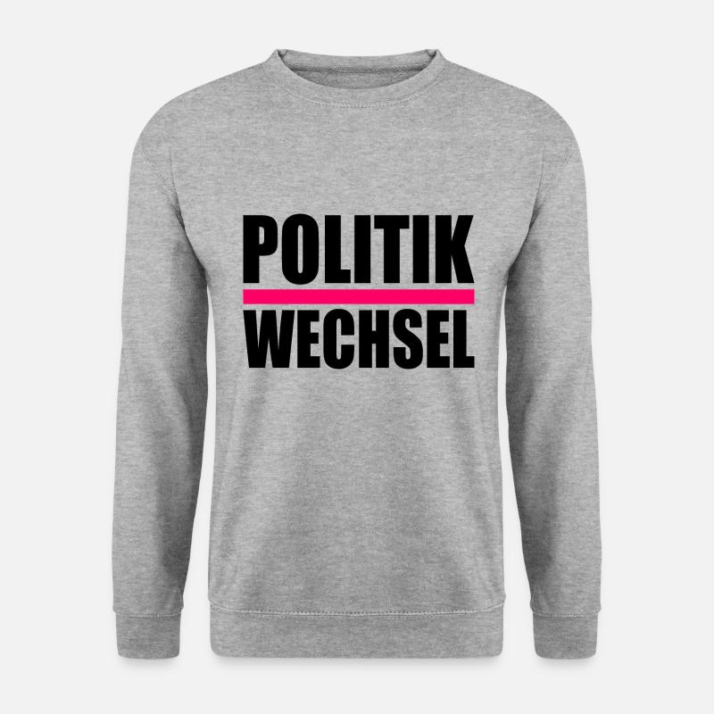politikwechsel - Unisex Pullover - Weißgrau meliert