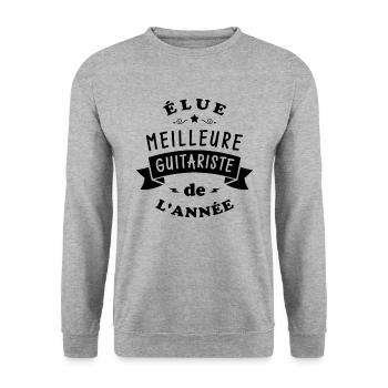 Elue meilleure guitariste de l’année - Sweat-shirt Unisexe - gris chiné - Devant - Alina (178cm) & Michal (187cm)