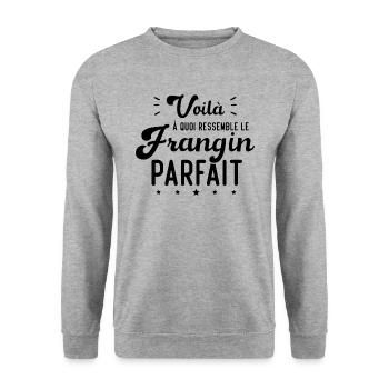 Voilà À Quoi Ressemble Le Frangin Parfait - Sweat-shirt Unisexe - gris chiné - Devant - Alina (178cm) & Michal (187cm)