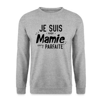Je suis une mamie very parfaite - Sweat-shirt Unisexe - gris chiné - Devant - Alina (178cm) & Michal (187cm)