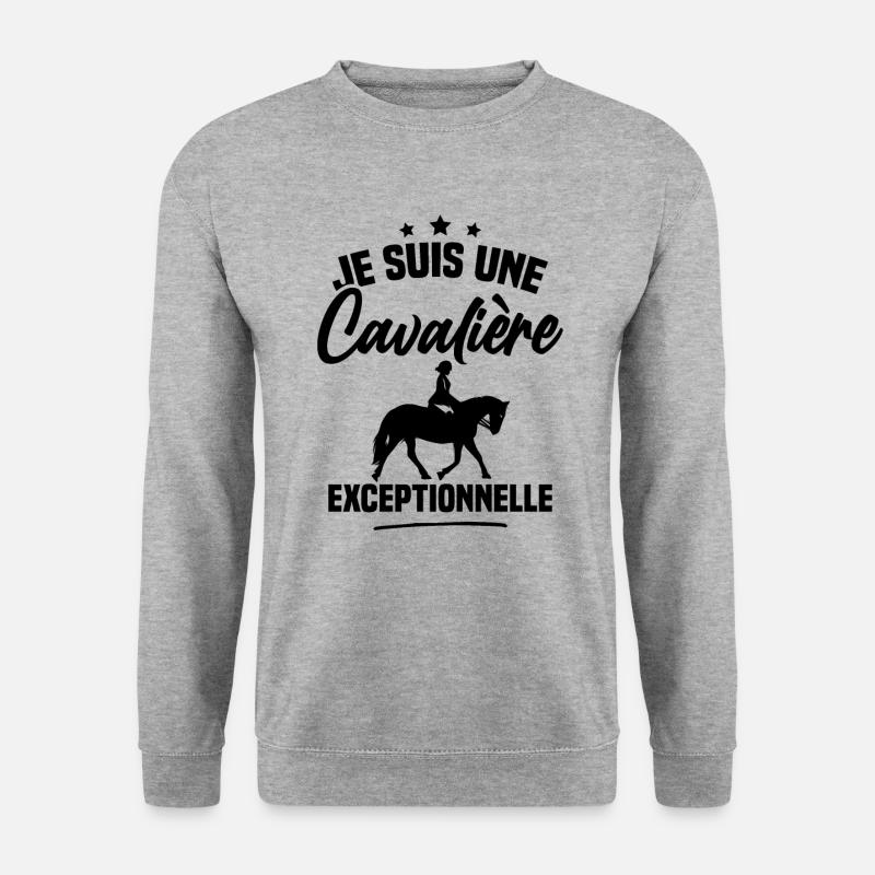 Je suis une cavalière exceptionnelle - Sweat-shirt Unisexe - gris chiné