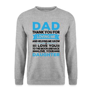 Father daughter gift - Unisex Sweatshirt - salt & pepper - Front - Alina (178cm) & Michal (187cm)