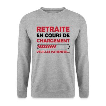 Retraite en cours de chargement - Sweat-shirt Unisexe - gris chiné - Devant - Alina (178cm) & Michal (187cm)